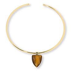 Connie Craig Carroll Jewelry Eva 17" Gemstone Pendant Collar Necklace
