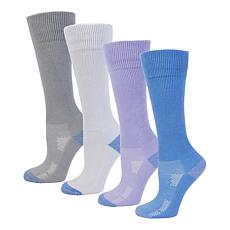 Copper Life 4-pack Medium-Compression EcoWick Wide Over-the-Calf Socks