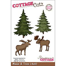 CottageCutz "Moose and Trees Made Easy" Die
