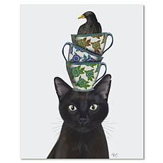 Courtside Market Black Cat 30x40 Gallery-Wrapped Canvas