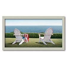 Courtside Market Celebrate 250 Spring House View 12x24 Framed Canvas