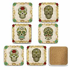 Courtside Market Day of the Dead I 4" x 4" Coaster Set