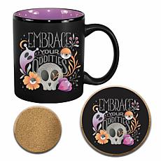 Courtside Market Embrace 11 oz. Artisan Ceramic Mug & Coaster Set