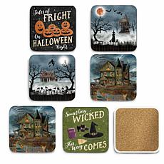 Courtside Market Spooky Halloween 4" x 4" Coaster Set