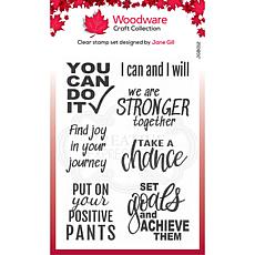 Craft Consortium Woodware Clear Singles You Can Do It! A5 Stamp