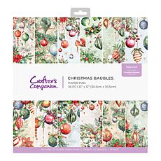 Crafter's Companion Christmas Baubles 12" x 12" Paper Pad
