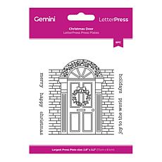 Crafter's Companion Christmas Door Letterpress Plate