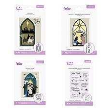 Crafter's Companion Church Window Stamp & Die Set - Christmas