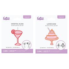 Crafter's Companion Cocktail & Cake Stamp Die Kit