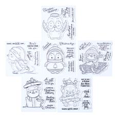 Crafter's Companion Holiday Penguin Clear Stamp Set of 6