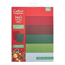 Crafter's Companion Jingle All the Way Linen Card Pack