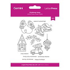 Crafter's Companion LetterPress Press Plates - Christmas Icon
