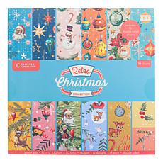 Crafter's Companion Retro Christmas 12" x 12" Paper Pad - 36 Sheets