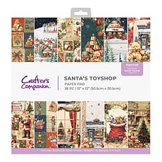 Crafter's Companion Santa's Toyshop Paper Pad 12"x12"
