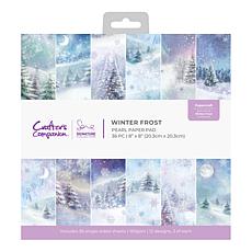 Crafter's Companion Sara Signature Winter Frost Pearl Paper Pad (8x8")