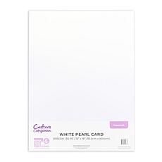 Crafter's Companion White Pearl Double-Sided Card Stock - 50 Sheets