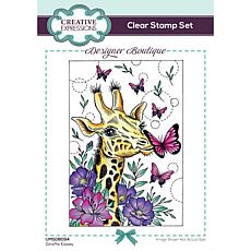 Creative Expressions Designer Boutique Giraffe Kisses Clear Stamp Set