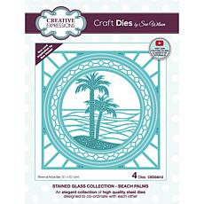 Creative Expressions Sue Wilson Stained Glass Beach Palms Craft Die