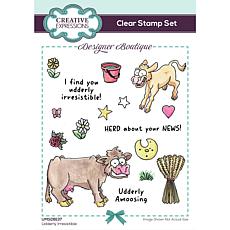 Creative Expressions Udderly Irresistible 6 in x 4 in Clear Stamp Set