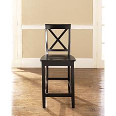 Crosley Furniture X-Back 2-piece 24" Bar Stool Set - Black
