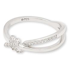CZ 0.12ctw Pavé Knot Split-Shank Ring