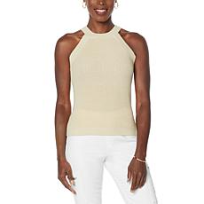 DAVID David Meister Halter Sweater Tank Top
