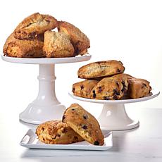 David's Cookies 14pc Baked Cranberry White Chip & Blueberry Scones AS