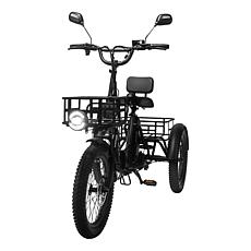 DeLorean 750W Folding Fat-Tire E-Trike with Pedal Assist and Throttle 