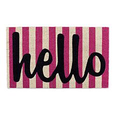 Design Imports Hello Stripes Doormat