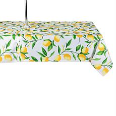 Design Imports Lemon Bliss Outdoor Tablecloth w/Zipper - 60" x 84"