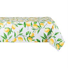 Design Imports Lemon Bliss Print Outdoor Tablecloth - 60" x 120"