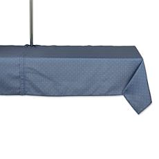 Design Imports Tonal Lattice Outdoor Tablecloth with Zipper 60" x 120"