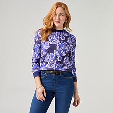 DG2 by Diane Gilma Pleated Puff Sleeve Top