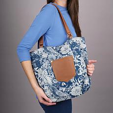 DG2 by Diane Gilman Animal-Printed Denim Tote