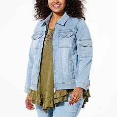 DG2 by Diane Gilman Coolmax® Stretch Denim Jacket with Sleeve Pocket
