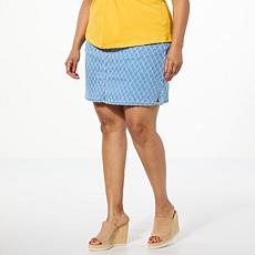 DG2 by Diane Gilman Diamond Laser Denim Skort