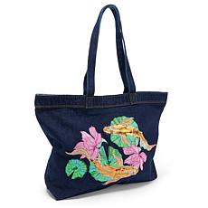 DG2 by Diane Gilman Embellished Denim Tote Bag
