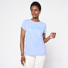 DG2 by Diane Gilman Everyday Jersey Cap-Sleeve Top