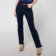 DG2 by Diane Gilman Legacy Stretch Side Seam Button Baby Bootcut Jean