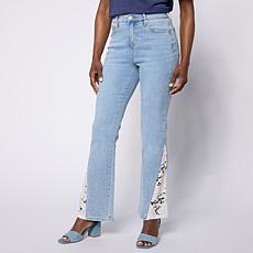 DG2 by Diane Gilman New Classic Stretch Crystal and Lace Bootcut Jean