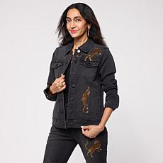 DG2 by Diane Gilman New Classic Stretch Crystal Embellished Jacket