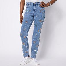 DG2 by Diane Gilman New Classic Stretch Crystal Embellished Jean