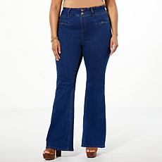 DG2 by Diane Gilman New Classic Stretch Denim Welt Pocket Flare Jean
