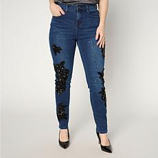 DG2 by Diane Gilman New Classic Stretch Embellished Skinny Jean