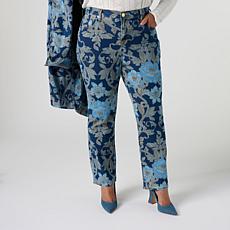 DG2 by Diane Gilman New Classic Stretch Printed Straight Leg Jean