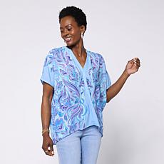 DG2 by
Diane Gilman SoftEase Curved Hem Mock-Neck Sweater Tunic