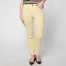 DG2 by Diane Gilman Virtual Stretch Denim Skinny Jean - Butter Yellow