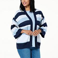 DG2 by Diane Gilman Weekender Collection Crochet Knit Cardigan Topper