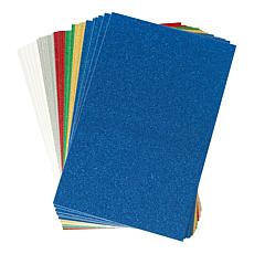 Diamond Press Adhesive-Backed Glitter Card Stock - 36 Sheets