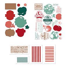 Diamond Press Apple Orchard Stamp, Die and Stencil Kit